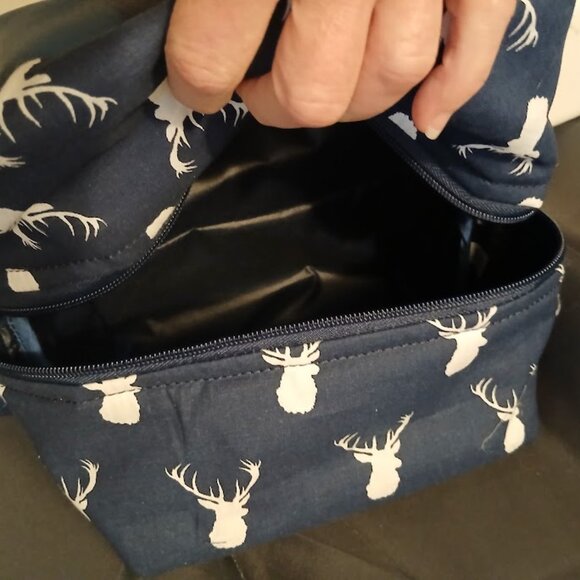 New Zippy Cosmetics Toiletries Travel Bags X-large Faux Leather & Fabric western - Picture 12 of 16